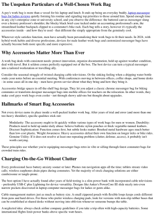 Coolest Men's Work Bag Accessories in 2024.