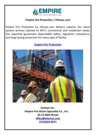 Empire Fire Protection | Efasnyc.com