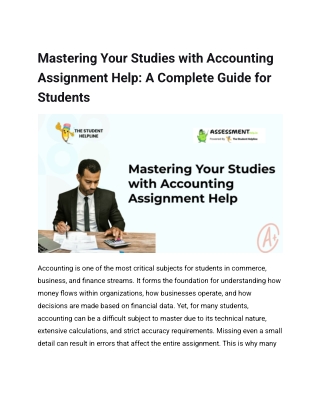 Mastering Your Studies with Accounting Assignment Help_ A Complete Guide for Students