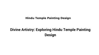 Divine Artistry: Exploring Hindu Temple Painting Design