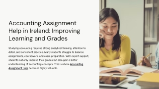 Advancing Learning Through Accounting Assignment Help in Ireland