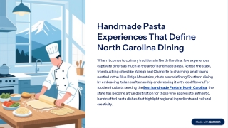 Handmade Pasta Experiences That Define North Carolina Dining