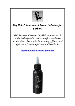 Buy Hair Enhancement Products Online for Barbers