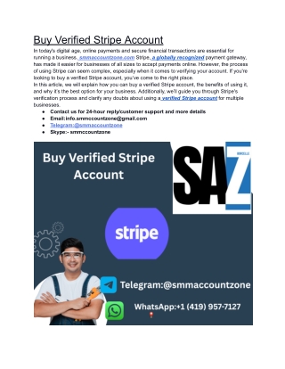 Buy Verified Stripe Account