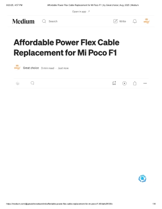 Affordable Power Flex Cable Replacement for Mi Poco F1