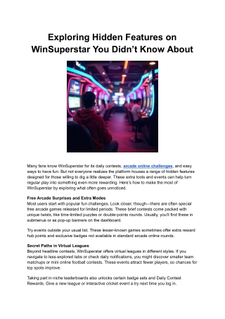 Exploring Hidden Features on WinSuperstar You Didn’t Know About