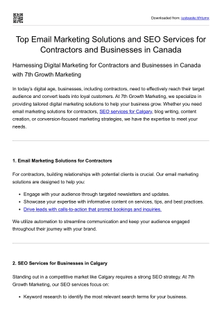 Top Email Marketing Solutions and SEO Services for Contractors and Businesses in