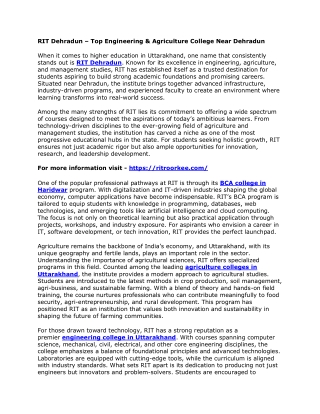 RIT Dehradun – Top Engineering & Agriculture College Near Dehradun