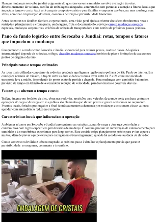 Mudanças sorocaba jundiaí: garanta mudança rápida e segura hoje