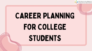 Career Planning for College Students