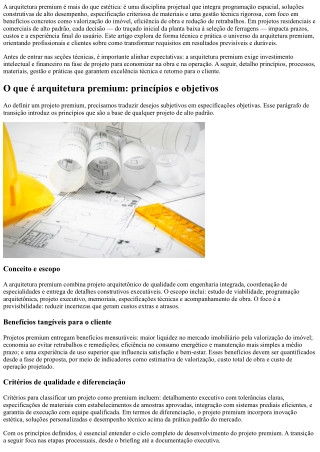 Arquitetura premium que aumenta o valor do seu imóvel já