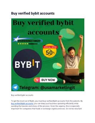 Buy verified bybit accounts