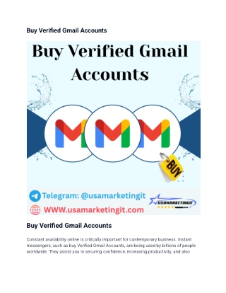 Buy Verified Gmail Accounts