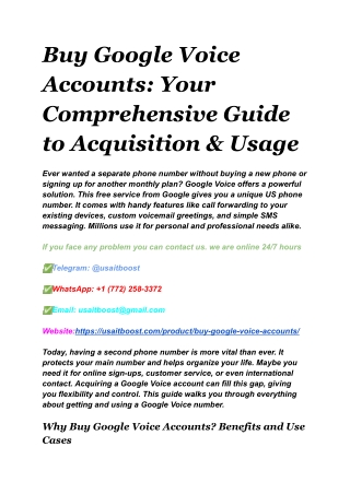 3 Best Sites To Buy Google Voice Accounts (USA ...