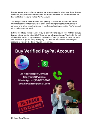 Buy Verified PayPal Account