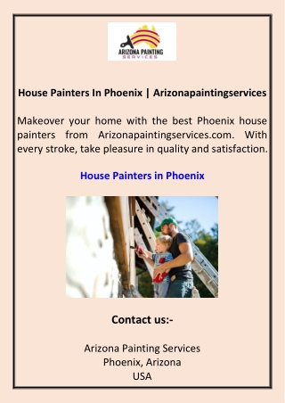 House Painters In Phoenix Arizonapaintingservices