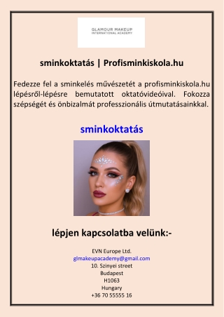 sminkoktatás Profisminkiskola.hu