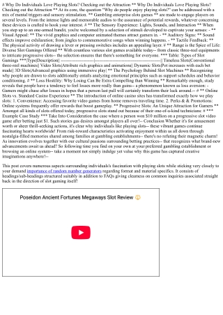 Why Do Individuals Love Playing Slots? Checking out the Attraction