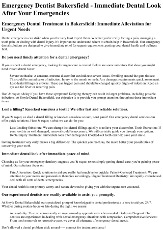 Emergency Dentist Bakersfield