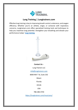 Lung Training | Lungtrainers.com