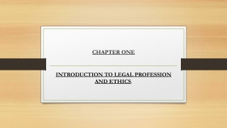 legal ethics unit I