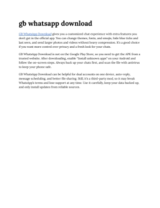 gb whatsapp download