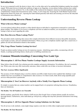 Exposing the Truth Behind Typical Mistaken Beliefs about Free Search For