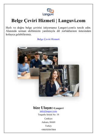 Belge Çeviri Hizmeti  Languvi.com