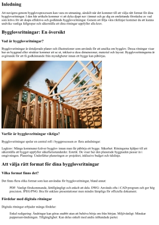Att välja rätt format för dina bygglovsritningar
