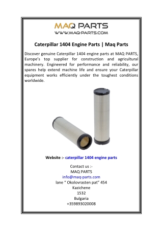 Caterpillar 1404 Engine Parts  Maq Parts