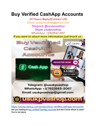 Buy Verified CashApp Accounts