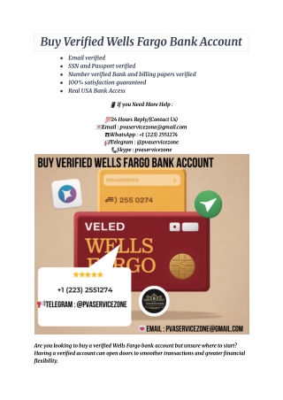 Buy Verified Wells Fargo Bank Account (2)