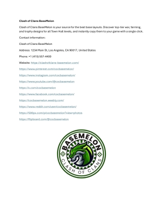 Clash of Clans BaseMelon