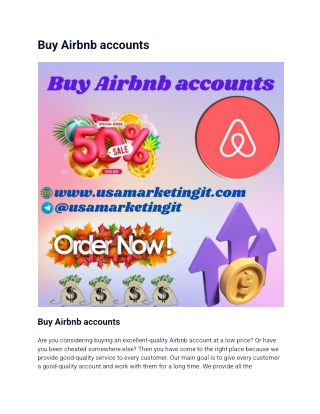 Buy Airbnb accounts