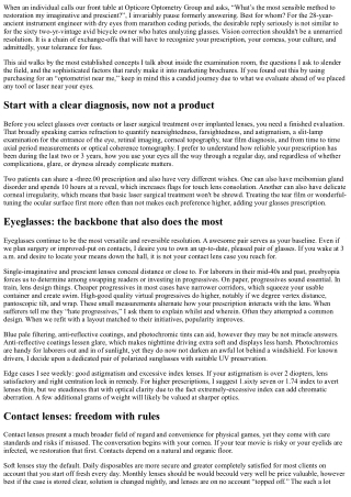 Eye correction alternatives clarified with the aid of an Experienced Optometrist