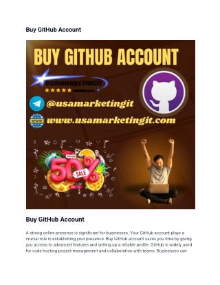Buy GitHub Account