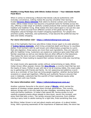 Healthy Living Made Easy with Ethnic Indian Grocer – Your Adelaide Health Food Store