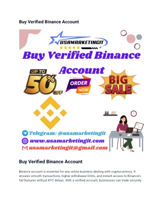 Buy Verified Binance Account