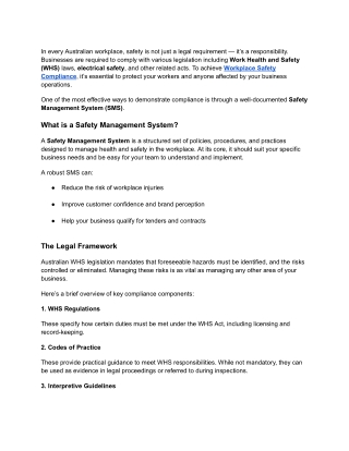 workplace safety documents - Australia