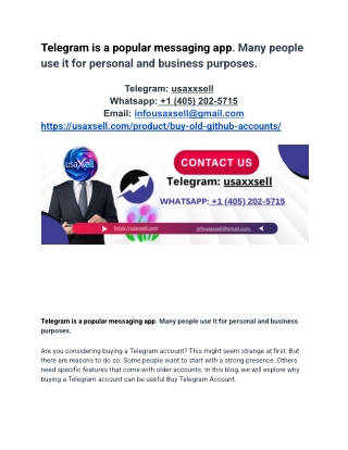 Telegram is a popular messaging app