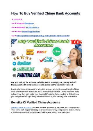 _Buy Real Chime Bank Accounts – Instant Delivery (Verified)