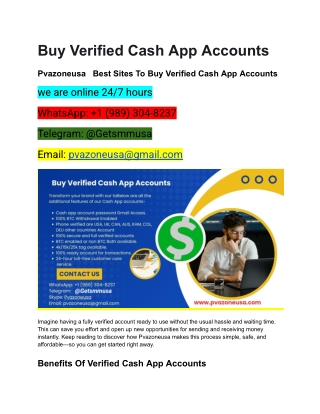 Get Verified Cash App Accounts with Full Access & Privacy Protection