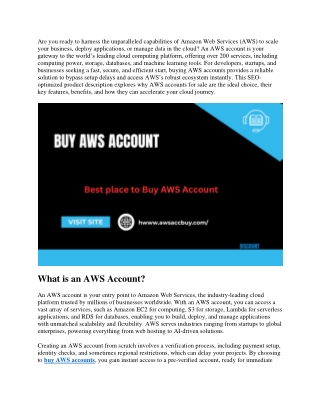 Buy AWS Account