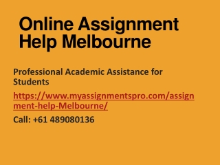 Online Assignment Help Melbourne