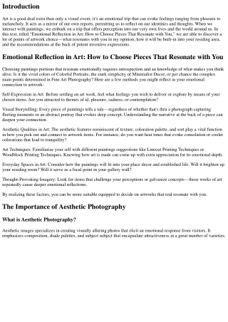 Emotional Reflection in Art: How to Choose Pieces That Resonate with You
