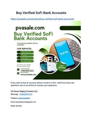 Buy Verified SoFi Bank Accounts 100% USA,UK,CA ...