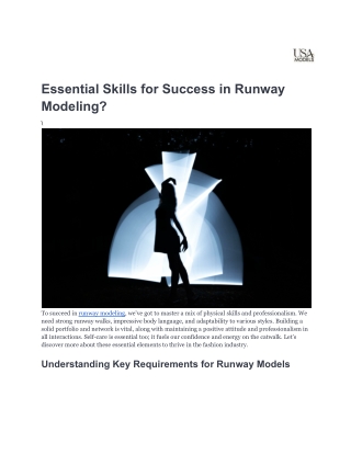 Essential Skills for Success in Runway Modeling_