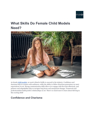 What Skills Do Female Child Models Need_