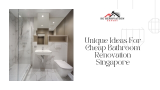 Unique Ideas For Cheap Bathroom Renovation Singapore