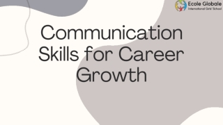 Communication Skills for Career Growth